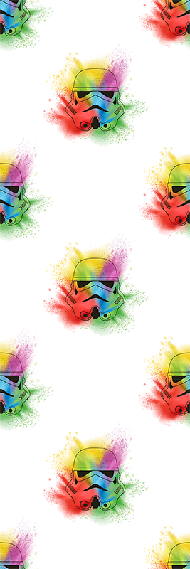 Bedroom vinyl rug with white trooper heads pattern - TenStickers