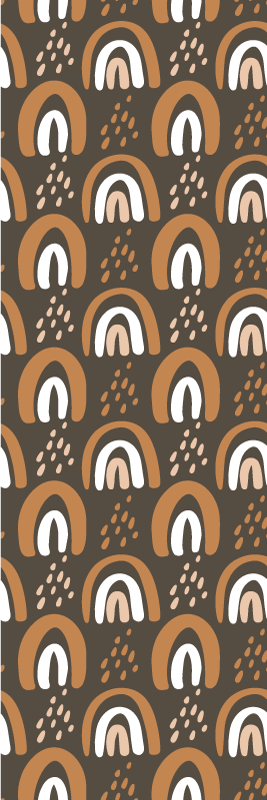 Bedroom vinyl rug with rainbow drops and rain - TenStickers