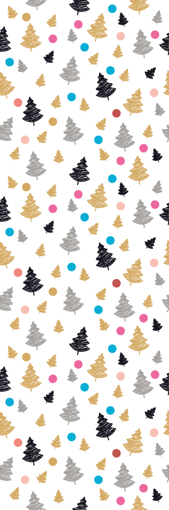 Bedroom vinyl rug with colorful dot tree design - TenStickers