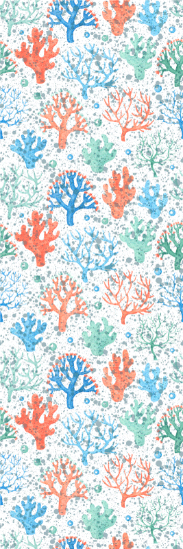 Bedroom vinyl rug seaweed splash - TenStickers