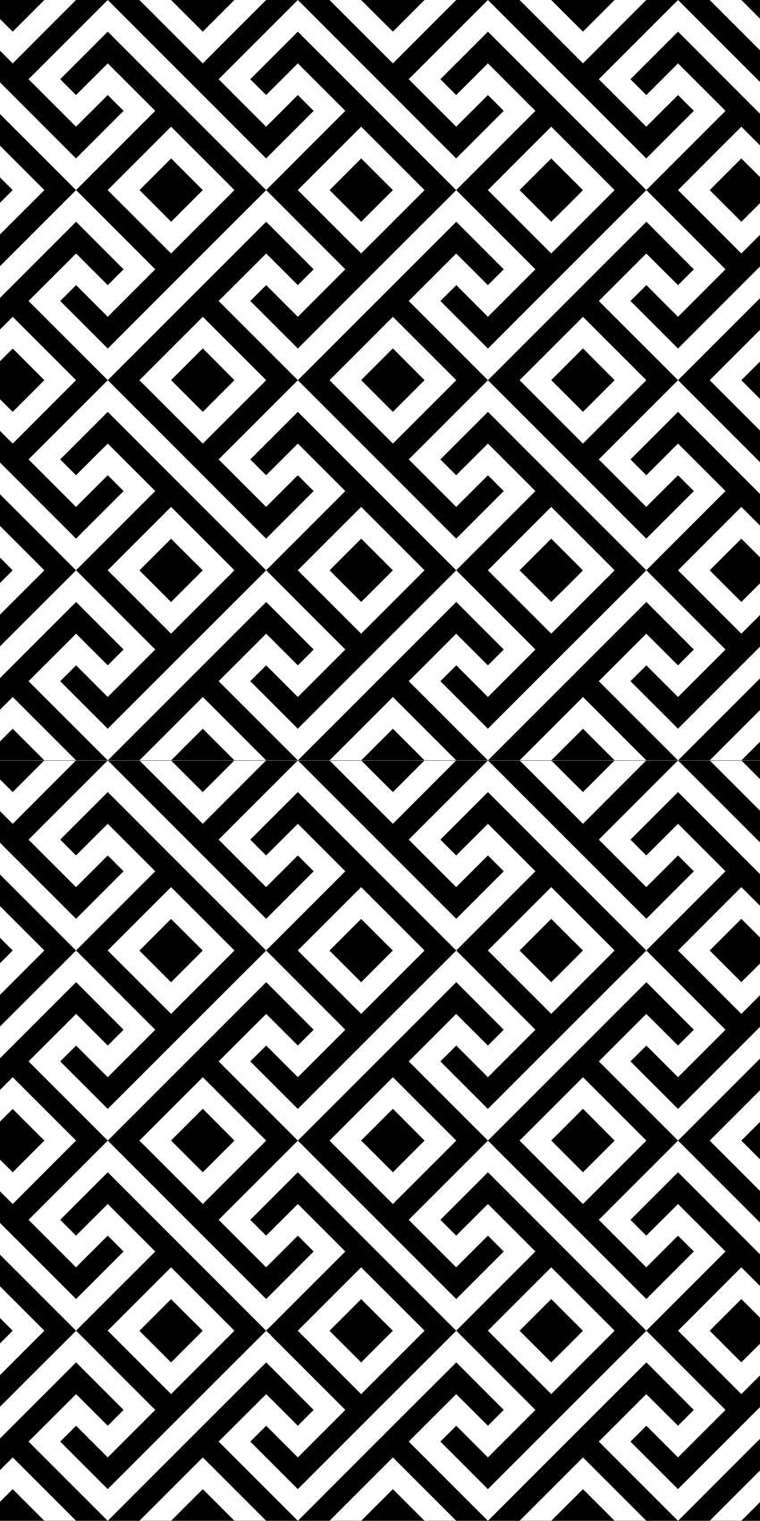 Nordic vinyl rug with black and white geometric design - TenStickers