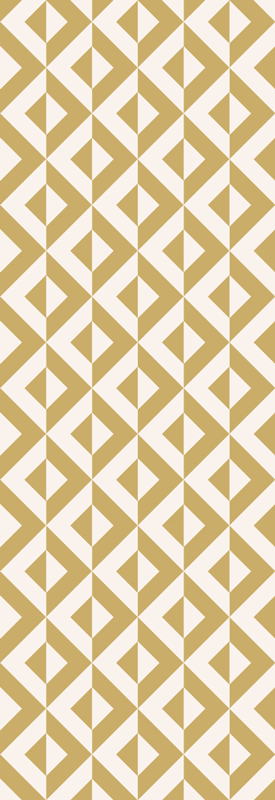 Nordic vinyl rug in geometric mustard design - TenStickers