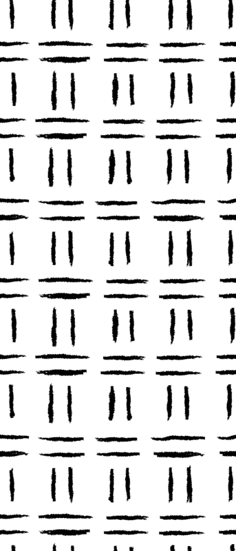 Nordic vinyl rug with irregular black lines pattern - TenStickers