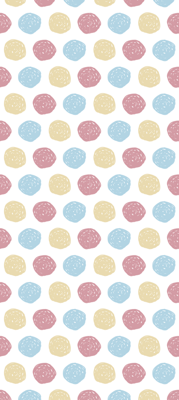 Nordic vinyl rug in pastel polka dots - TenStickers