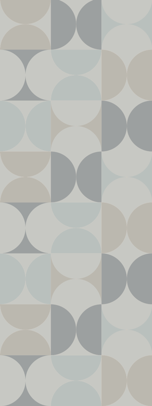 Nordic vinyl rug in pastel geometric pattern - TenStickers