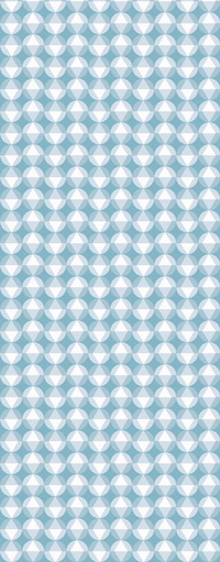 Nordic vinyl rug in blue pattern design - TenStickers