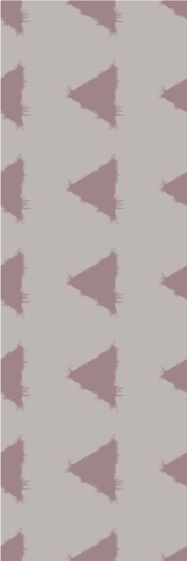 Nordic vinyl rug in beige japandi triangle pattern - TenStickers