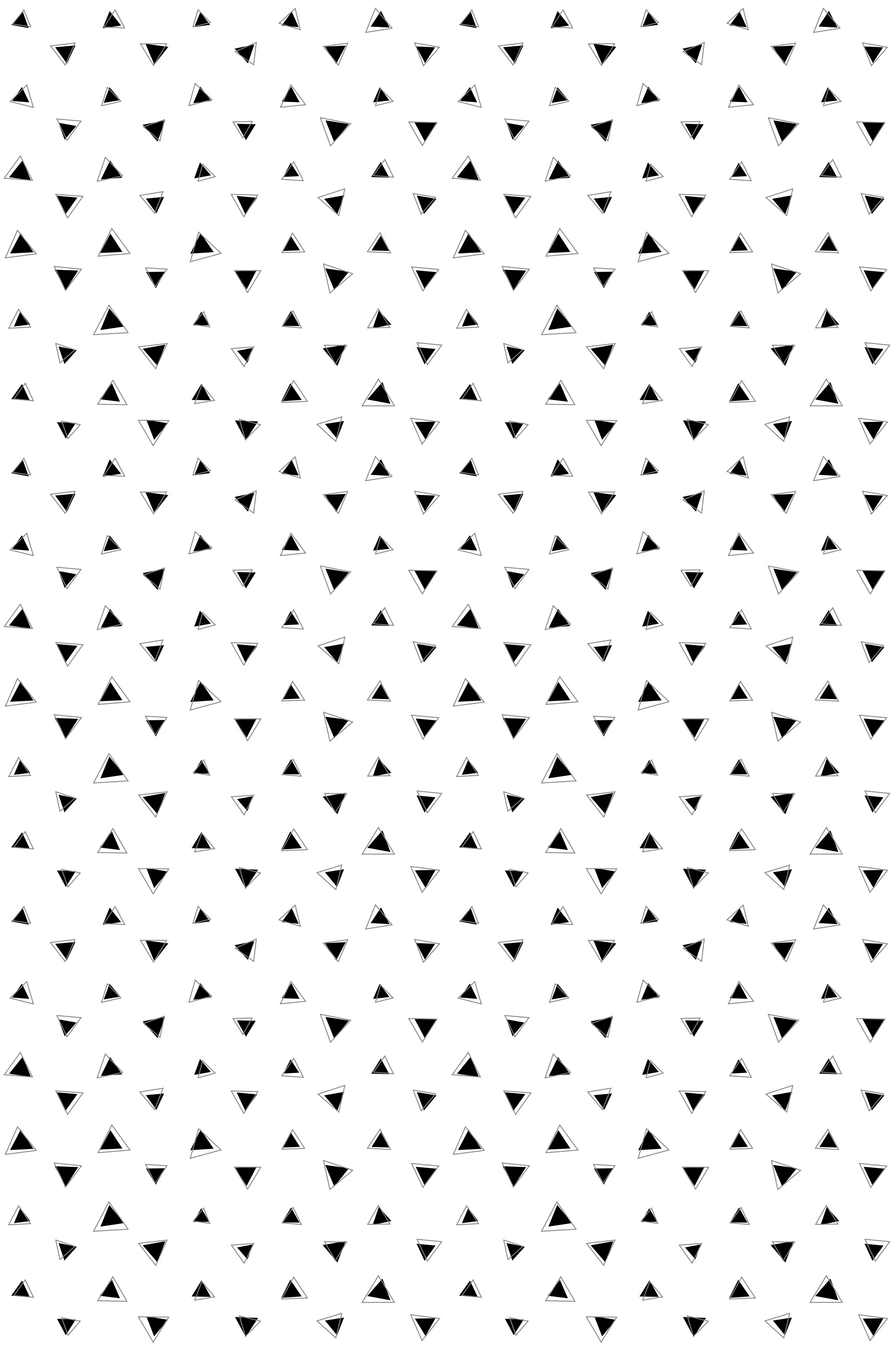 Nordic vinyl rug in black and grey 3d triangles - TenStickers