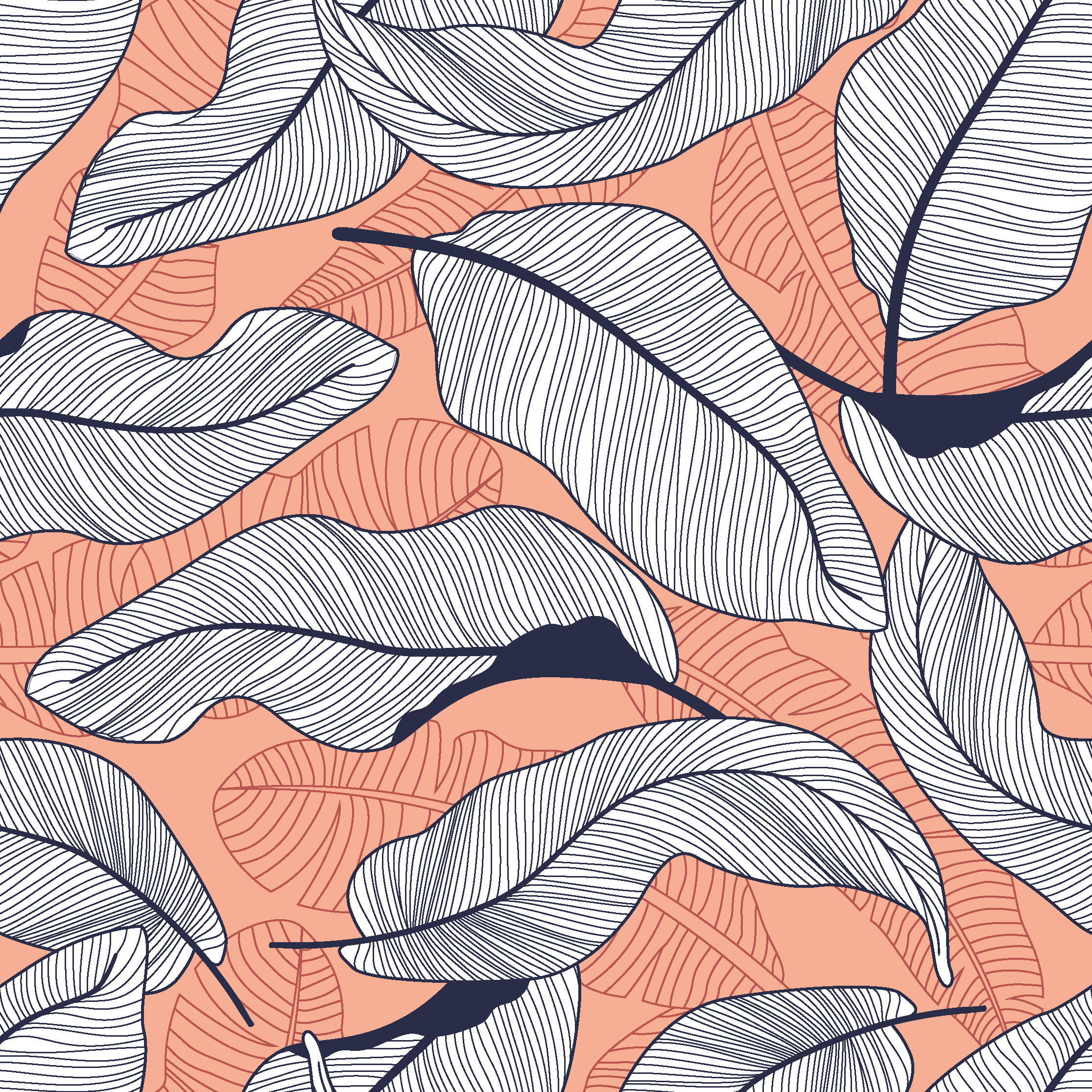 Tropical leaves nature vinyl rug - TenStickers