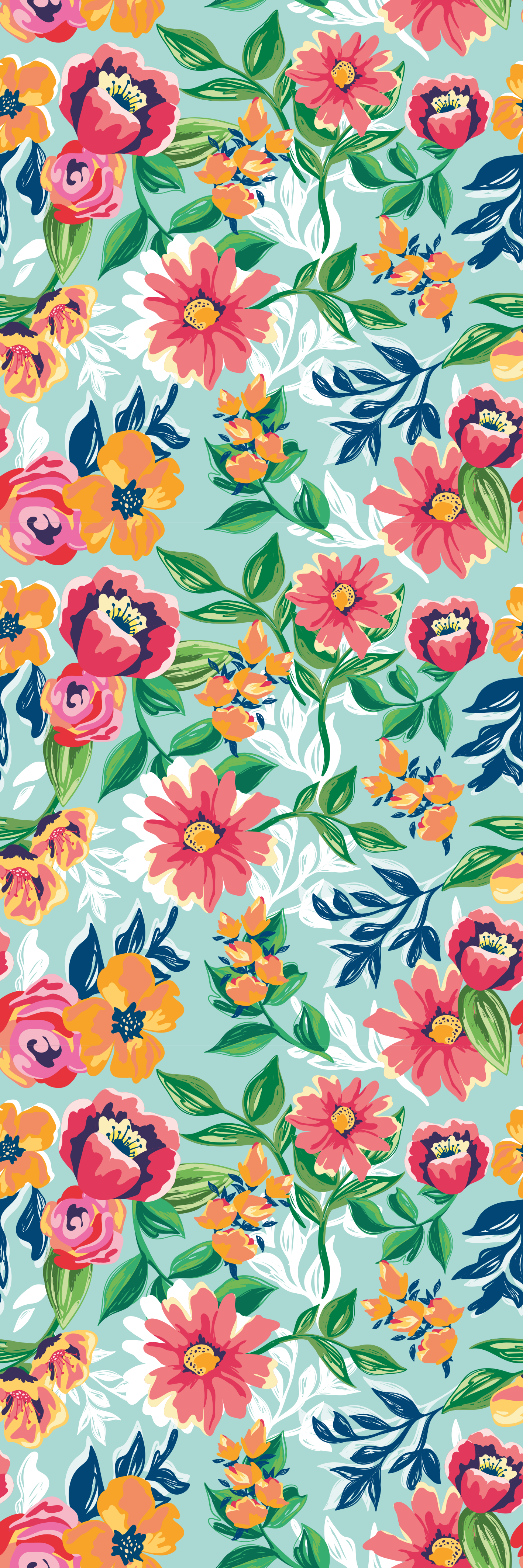 Nature vinyl rug with vibrant wild design - TenStickers