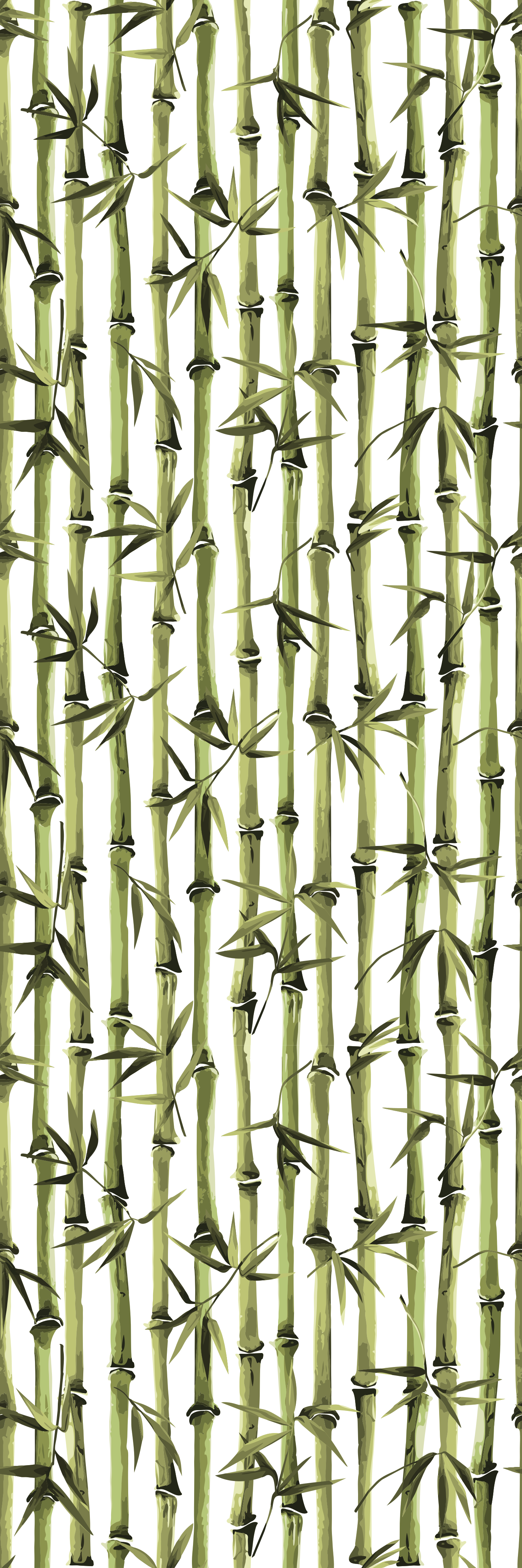 Nature vinyl rug with bamboo pattern branches - TenStickers