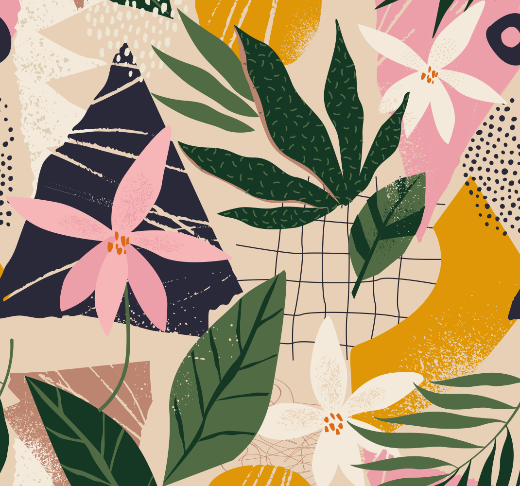 Nature vinyl rug bringing a garden indoors - TenStickers