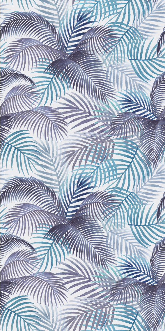 Nature vinyl rug palms and leaves design - TenStickers