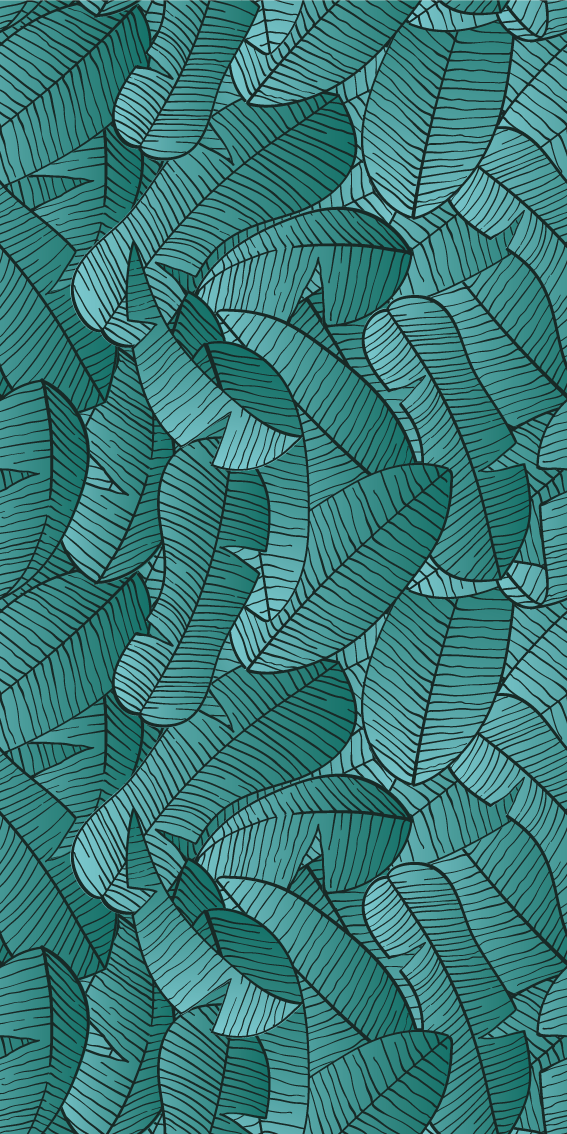 Nature vinyl rug with green palm tree design - TenStickers