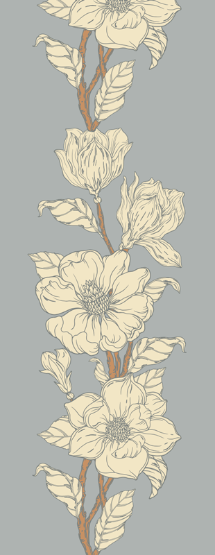 Nature vinyl rug in new nostalgia style magnolia - TenStickers