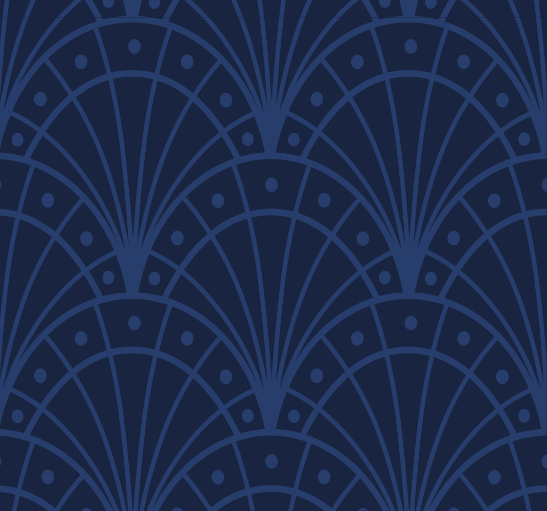 Vintage vinyl rug in navy blue art deco style - TenStickers