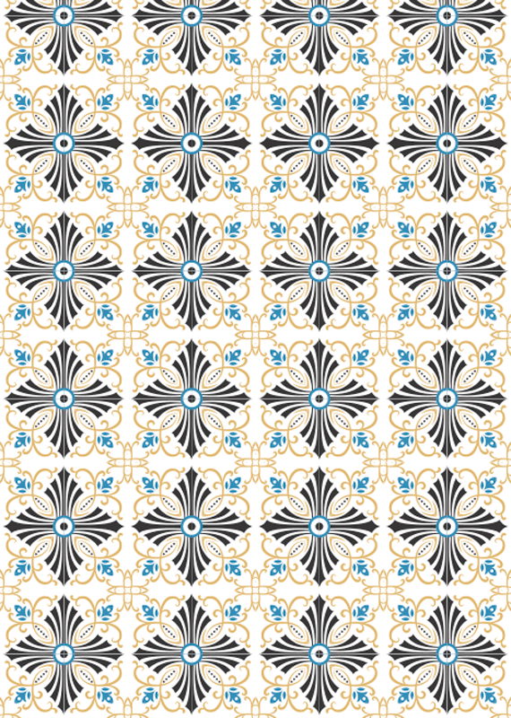 Vintage vinyl rug with classic cross spiral design - TenStickers