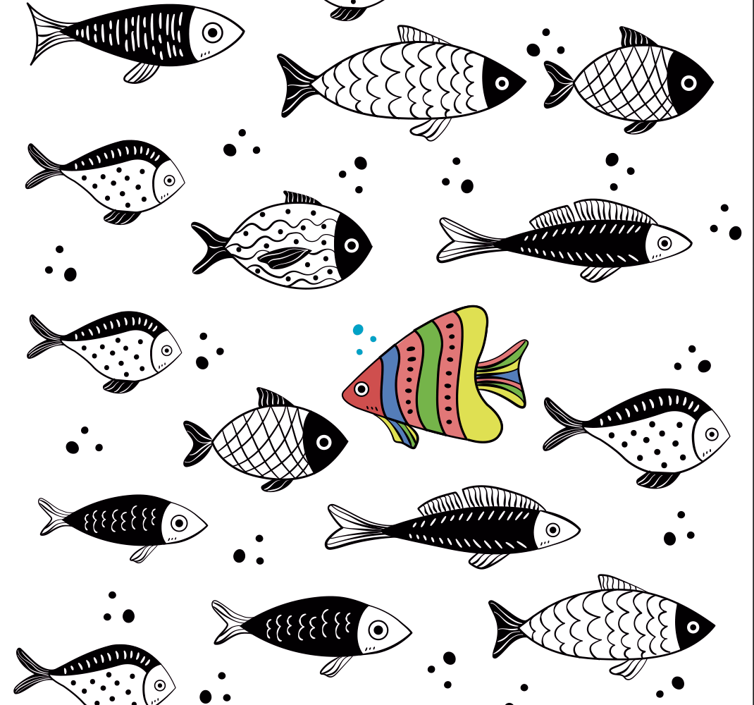 Counterflow animal vinyl rug - TenStickers
