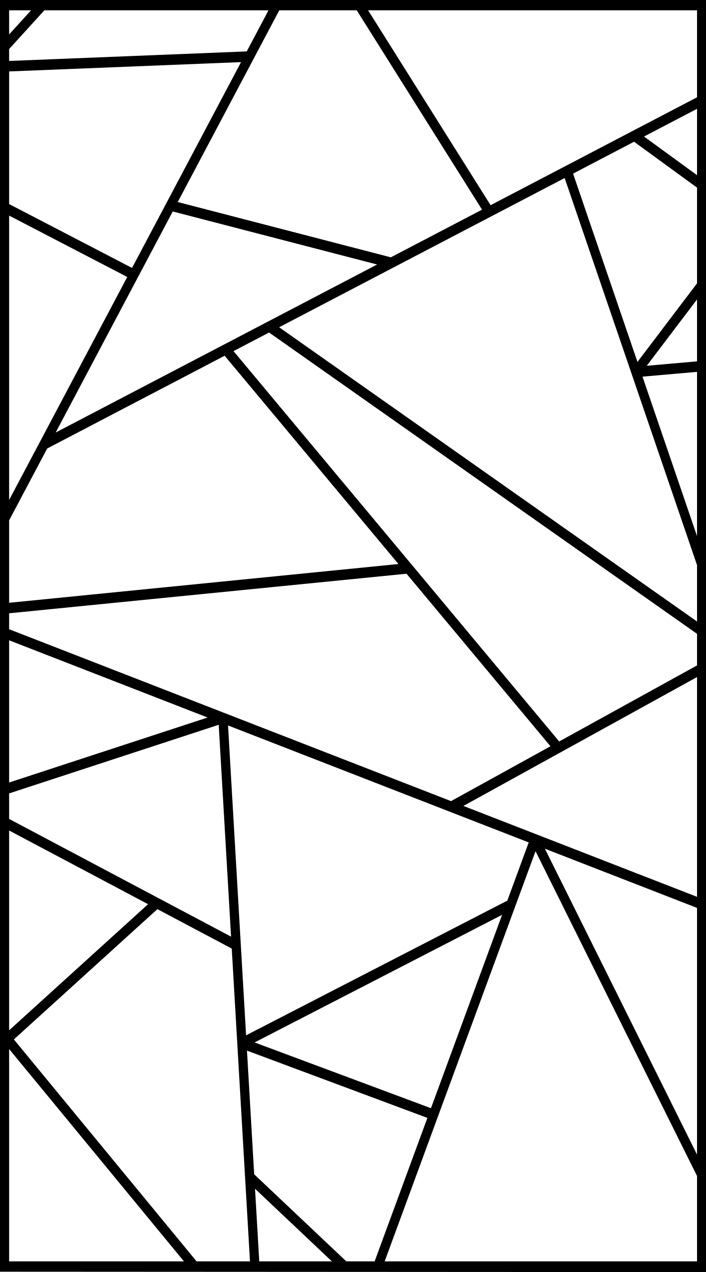 Modern vinyl rug with minimalist black geometric lines - TenStickers