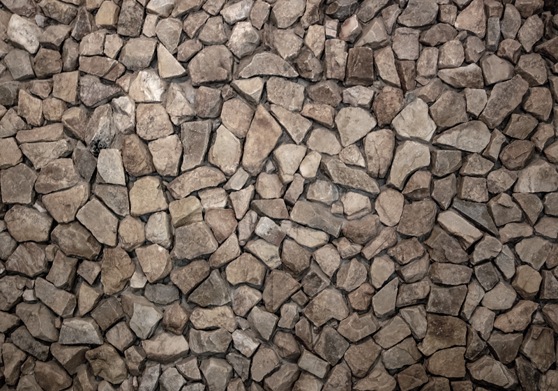 Texture vinyl rug with rustic 3d stone design - TenStickers