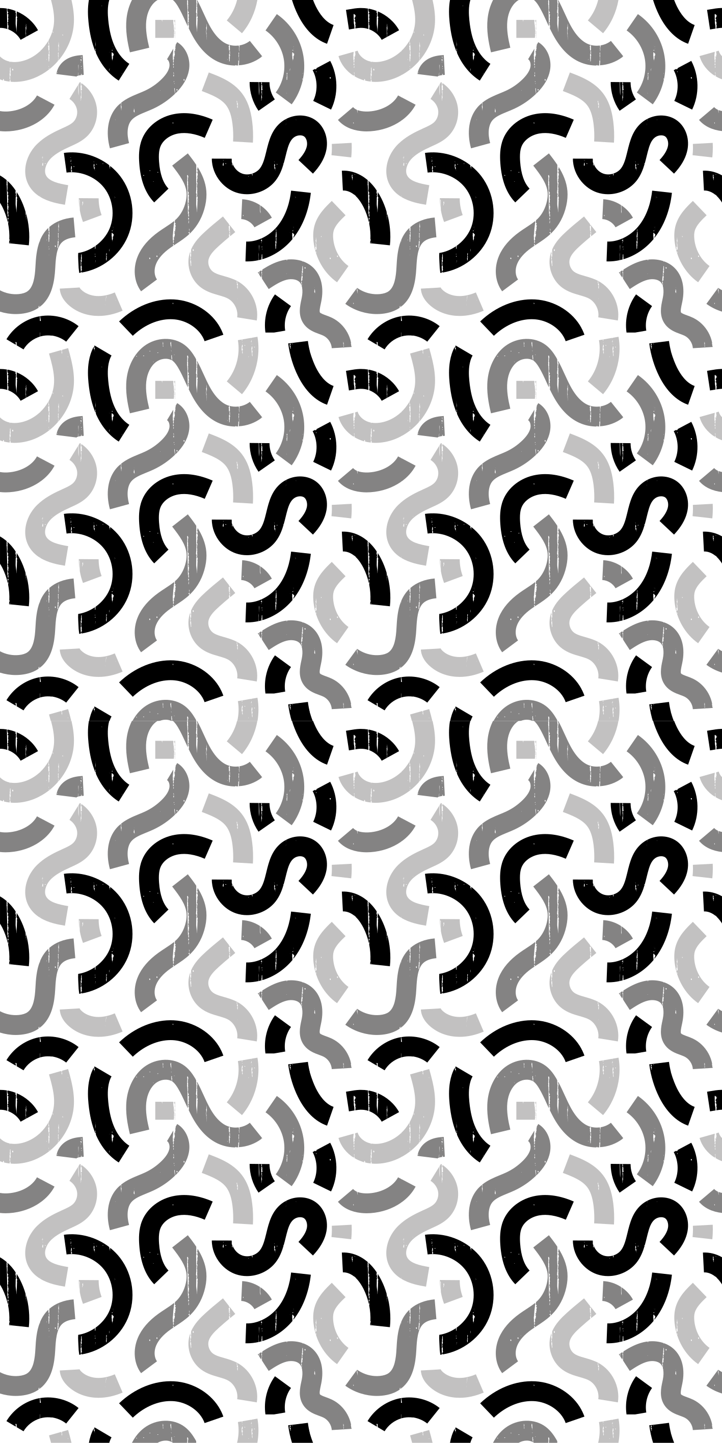 Texture vinyl rug with black and white shapes pattern - TenStickers