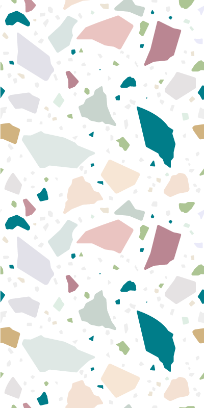 Texture vinyl rug mediterranean terrazzo design - TenStickers