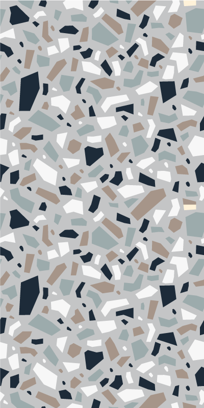 Texture vinyl rug in neutral terrazzo design - TenStickers