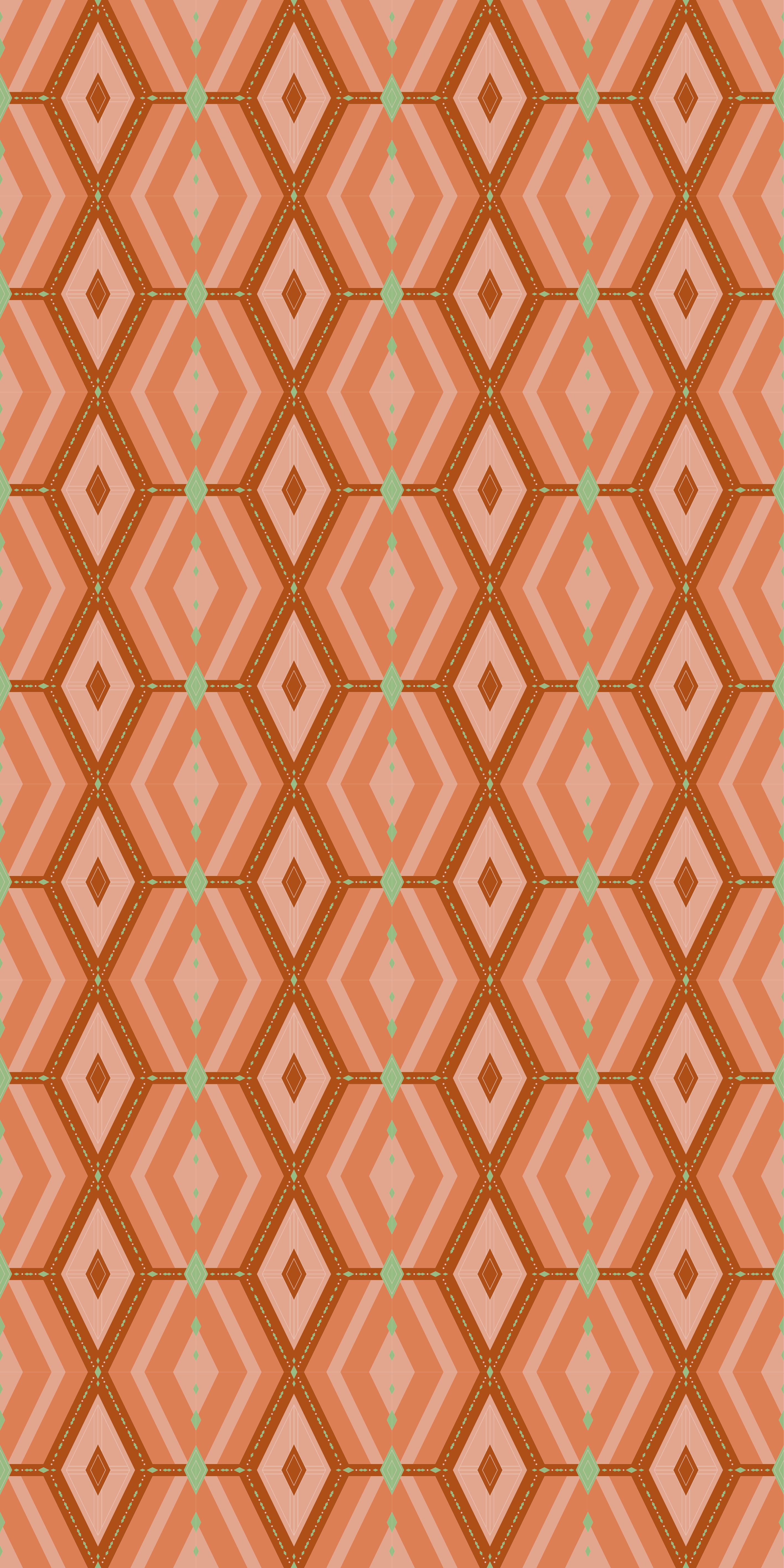 Vintage vinyl rug in 30s autumn colors geometric - TenStickers
