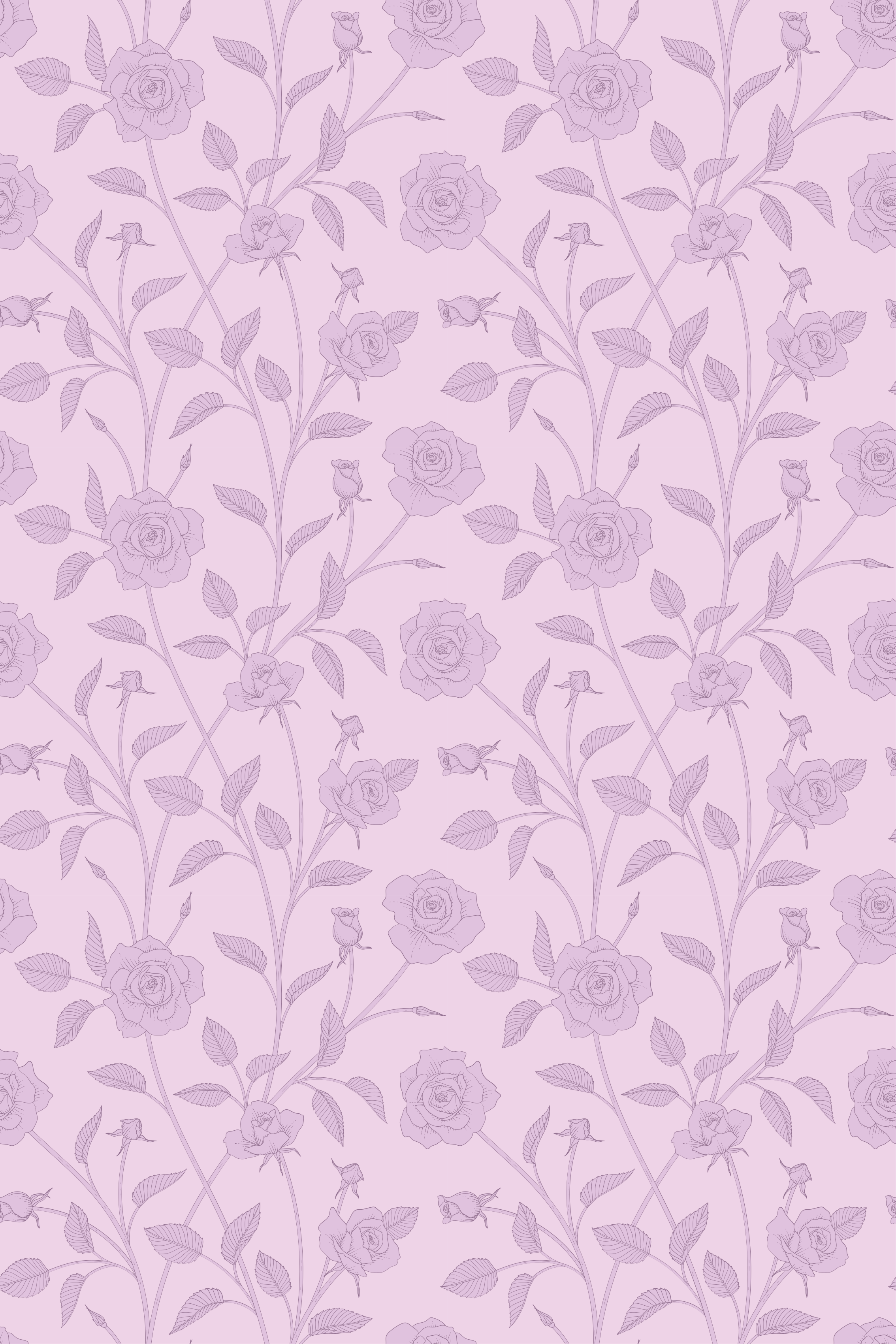 Vintage vinyl rug with purple roses oil painting - TenStickers