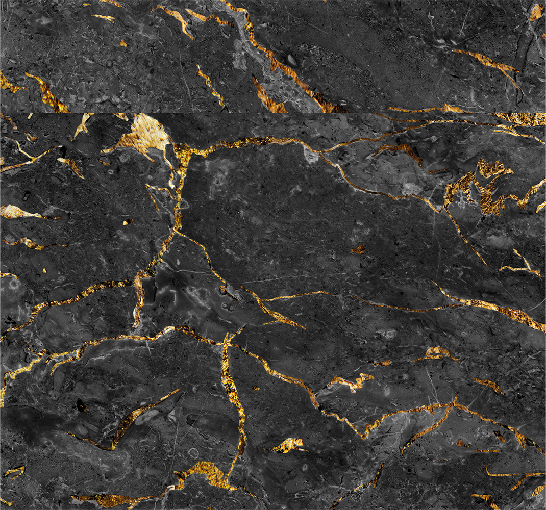Texture vinyl rug in black gold marble design - TenStickers