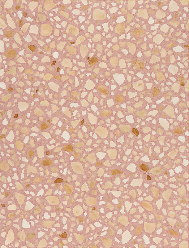 Rose earth terrazzo texture vinyl rug - TenStickers