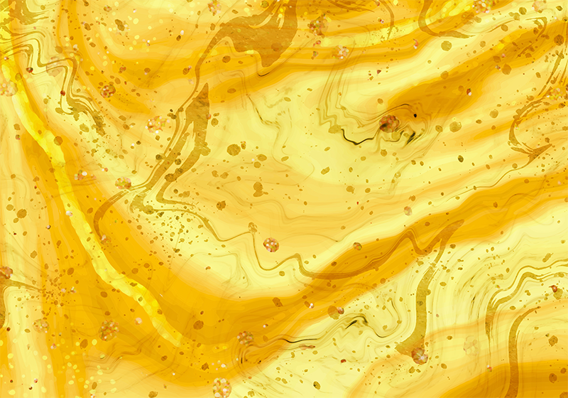 Texture vinyl rug in yellow marble with gold splatter - TenStickers