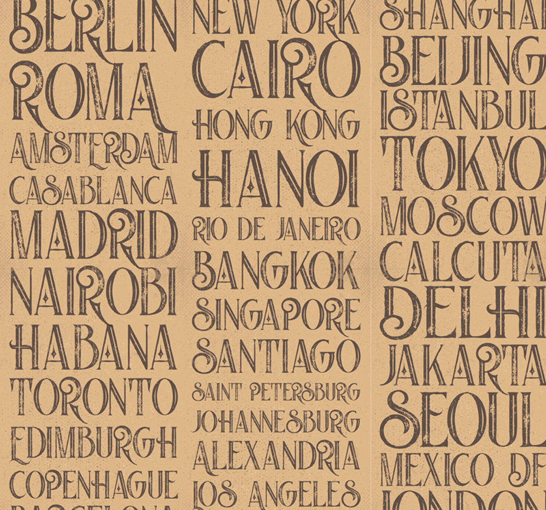 Custom vinyl rug world cities collection - TenStickers