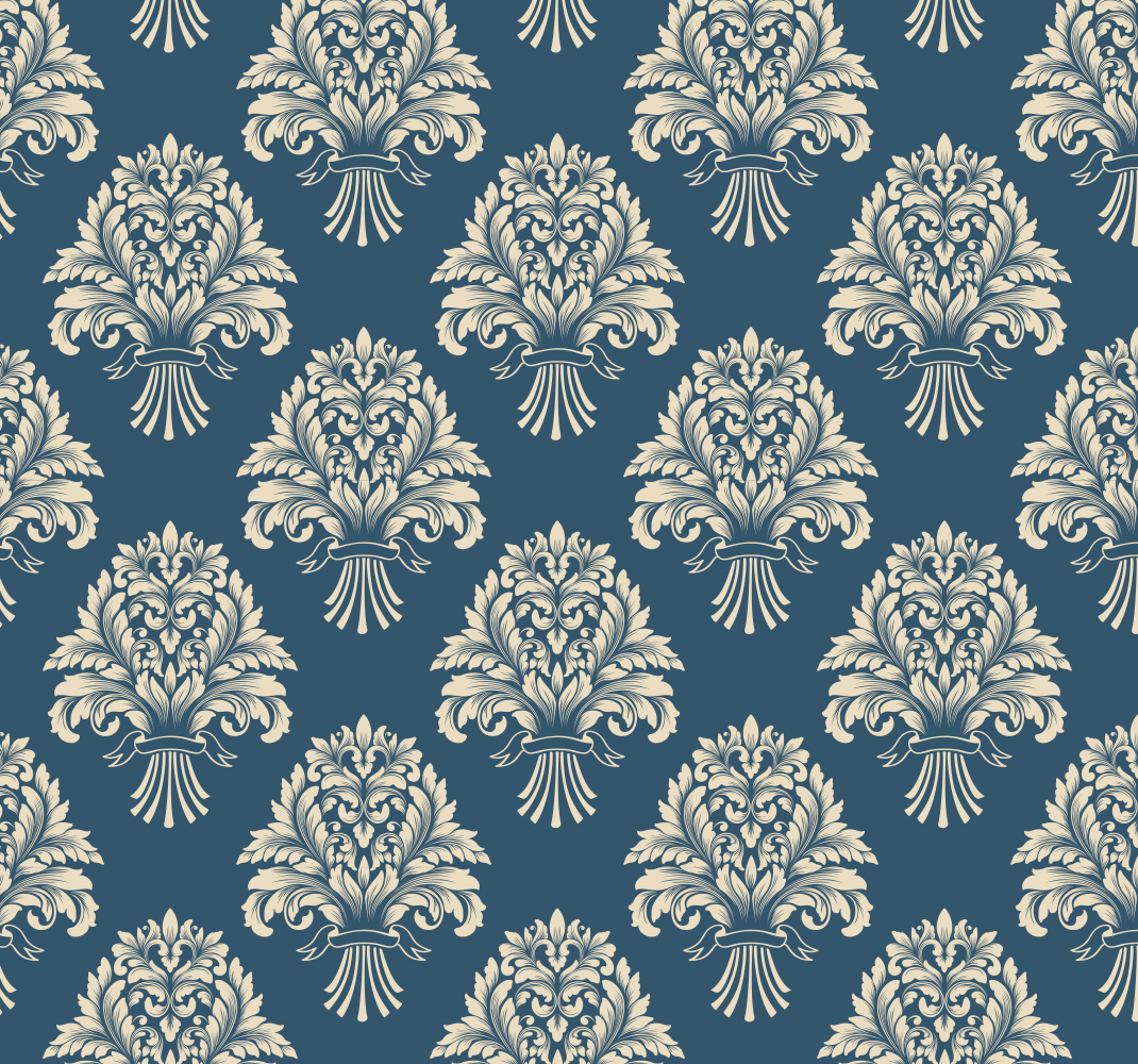 Vintage vinyl rug with baroque floral design - TenStickers
