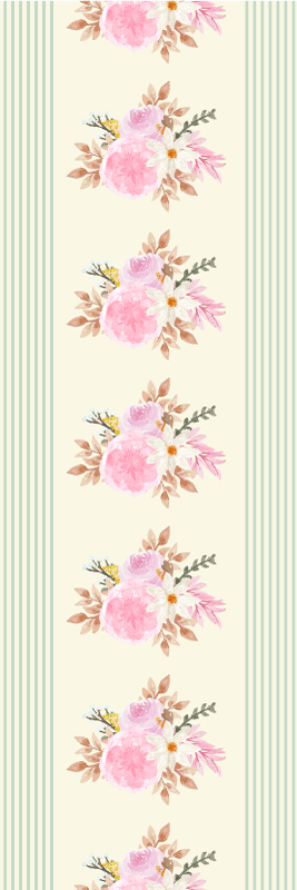 Vintage vinyl rug in french provincial stripes - TenStickers