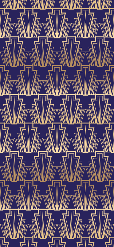 Vintage vinyl rug with gradient gold design - TenStickers