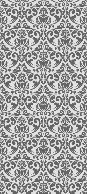 Vintage vinyl rug abstract damask design - TenStickers