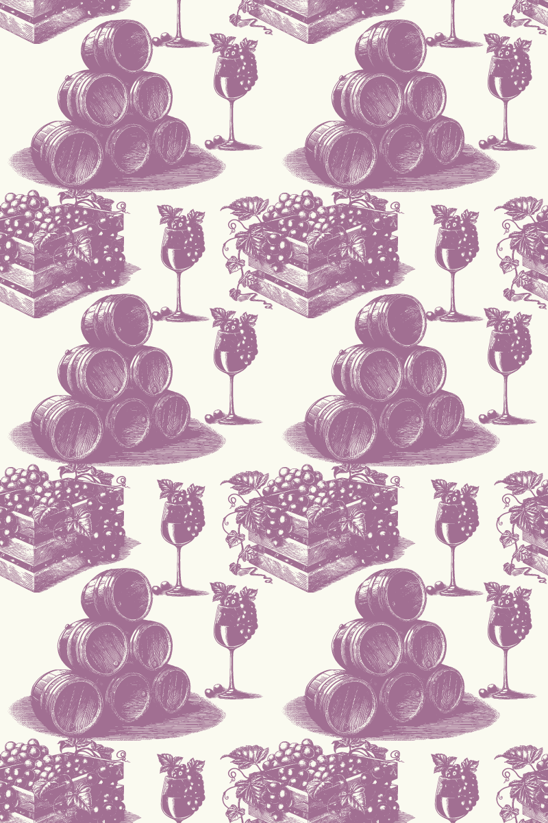 Vintage vinyl rug with french violet pattern - TenStickers