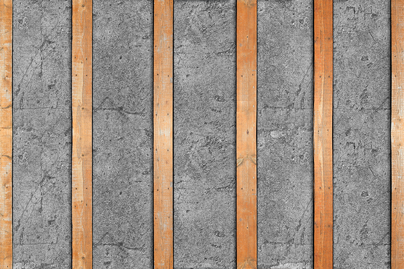 Texture vinyl rug wooden planks on concrete - TenStickers