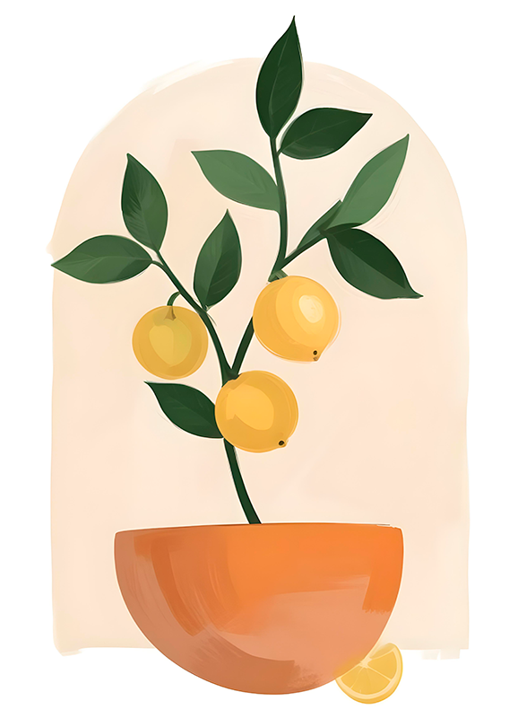 Vinyl rug flowers small fruit tree - TenStickers