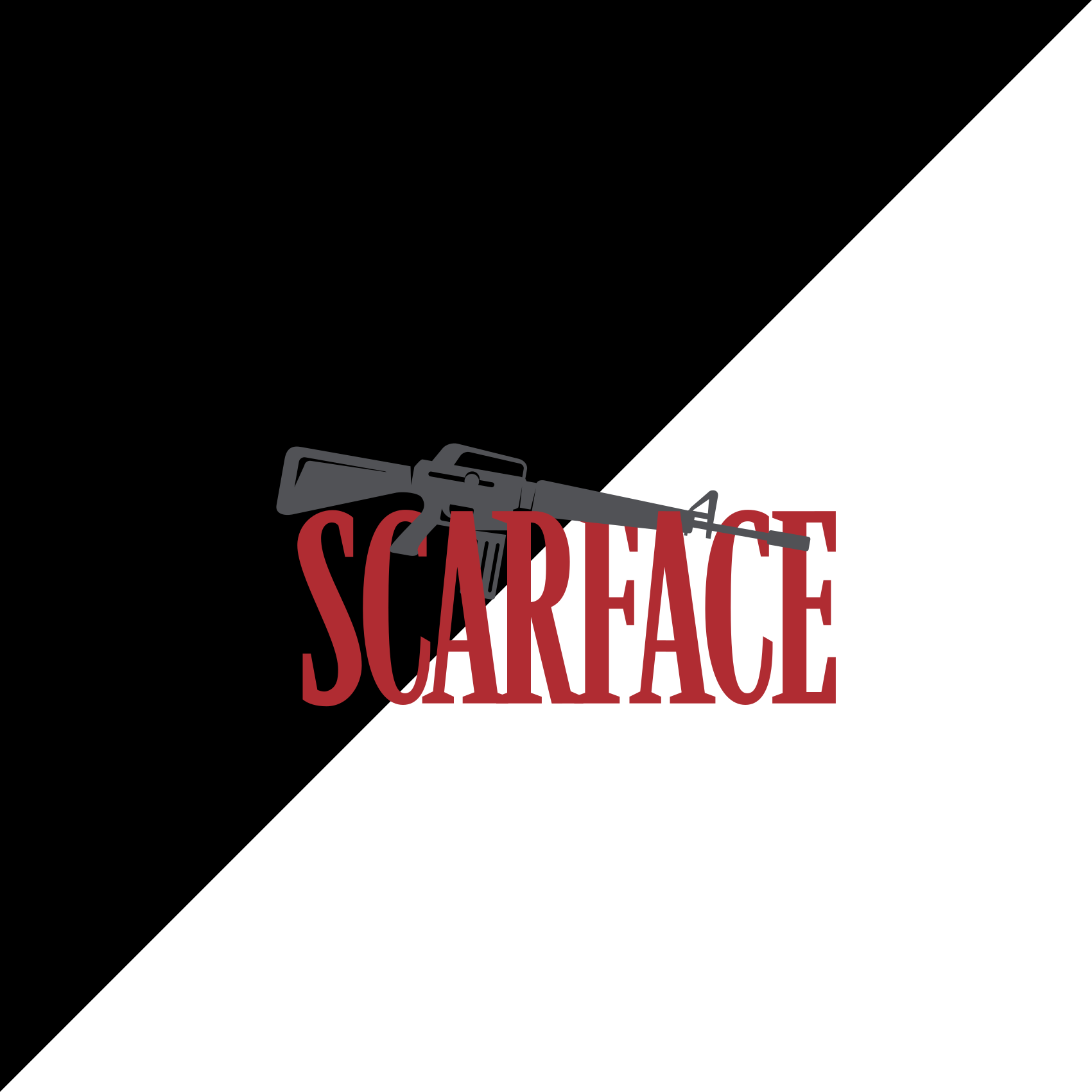 Custom vinyl rug scarface movie image with text - TenStickers
