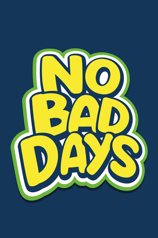 Custom vinyl rug for youth no bad days - TenStickers