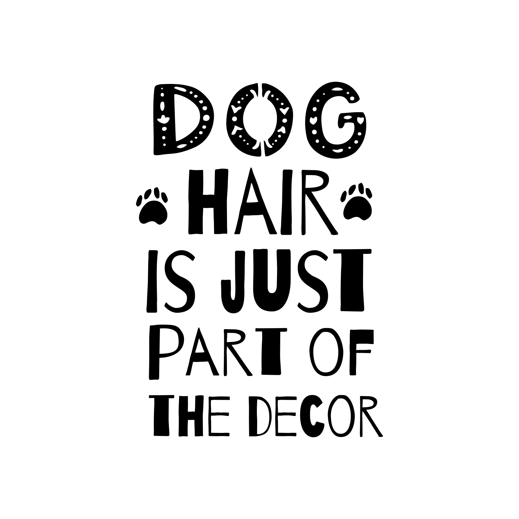 Custom vinyl rug dog hair blends with the decor - TenStickers