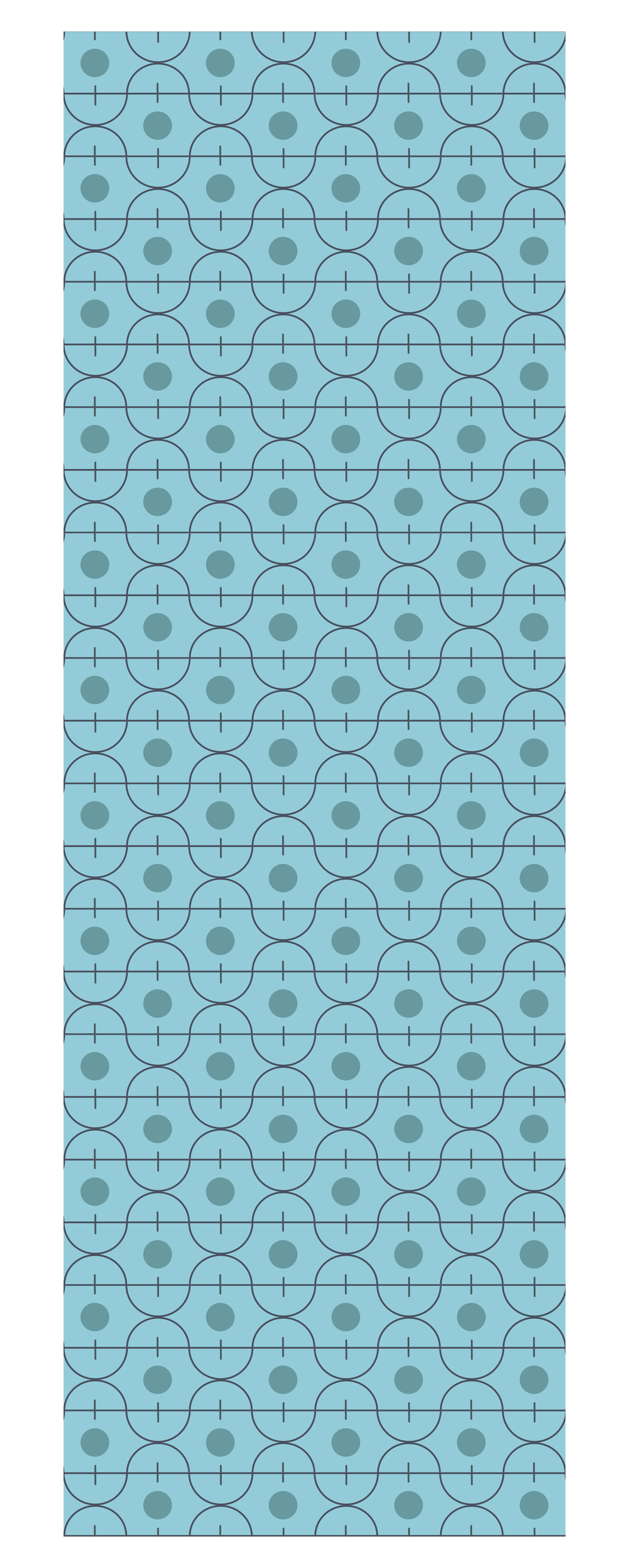 Texture vinyl rug with blue geometric pattern - TenStickers