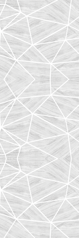 Texture vinyl rug in white and silver geometric wood - TenStickers