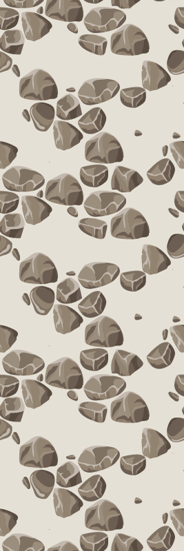 Texture vinyl rug worn out modern rustic stones - TenStickers