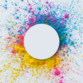 Geometric vinyl rug circle splash - TenStickers