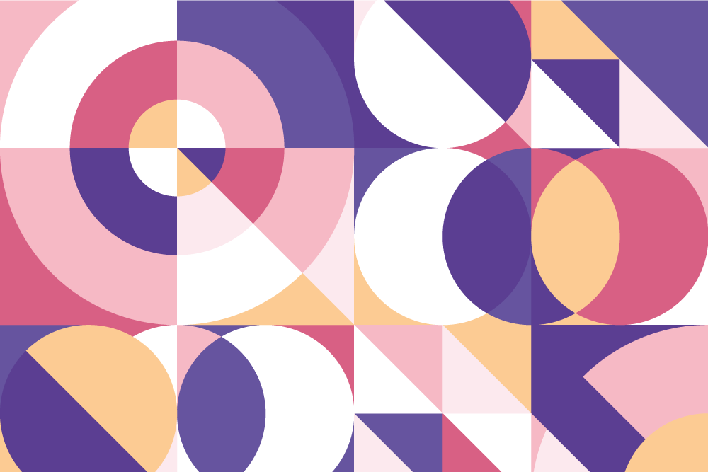 Geometric vinyl rug with abstract geometric figures - TenStickers