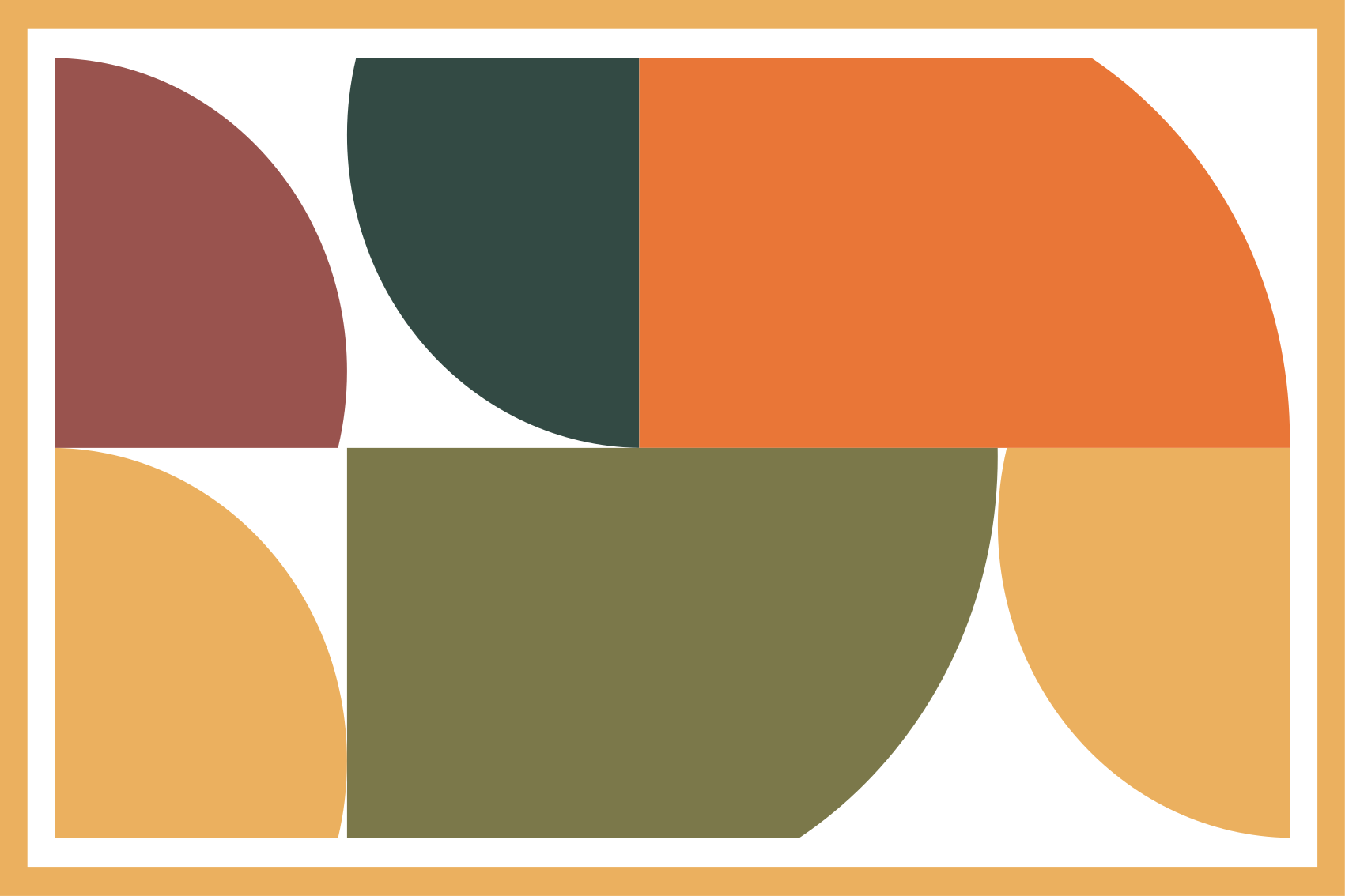 Geometric vinyl rug inspired by abstract art - TenStickers