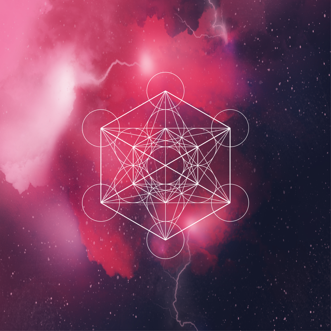 Geometric vinyl rug metatron symbol - TenStickers